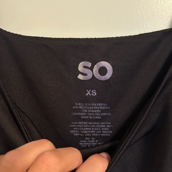 SO Black Bodysuit with Sheer Lace Sleeves long sleeve - Picture 3 of 5